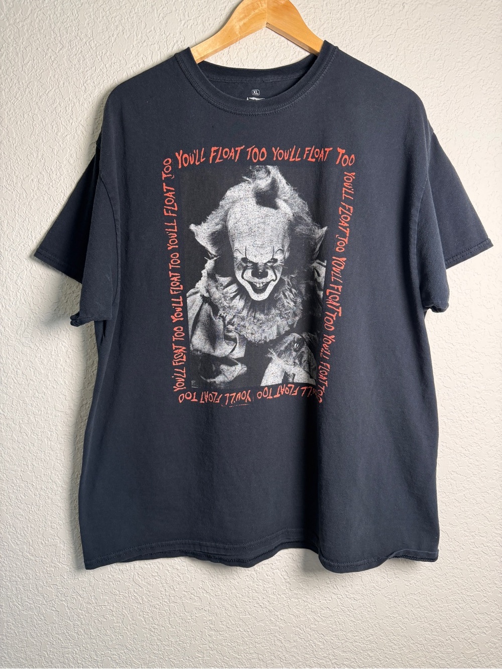 IT Pennywise You’ll Float Too T Shirt XL Black Horror Movie Stephen King 2019